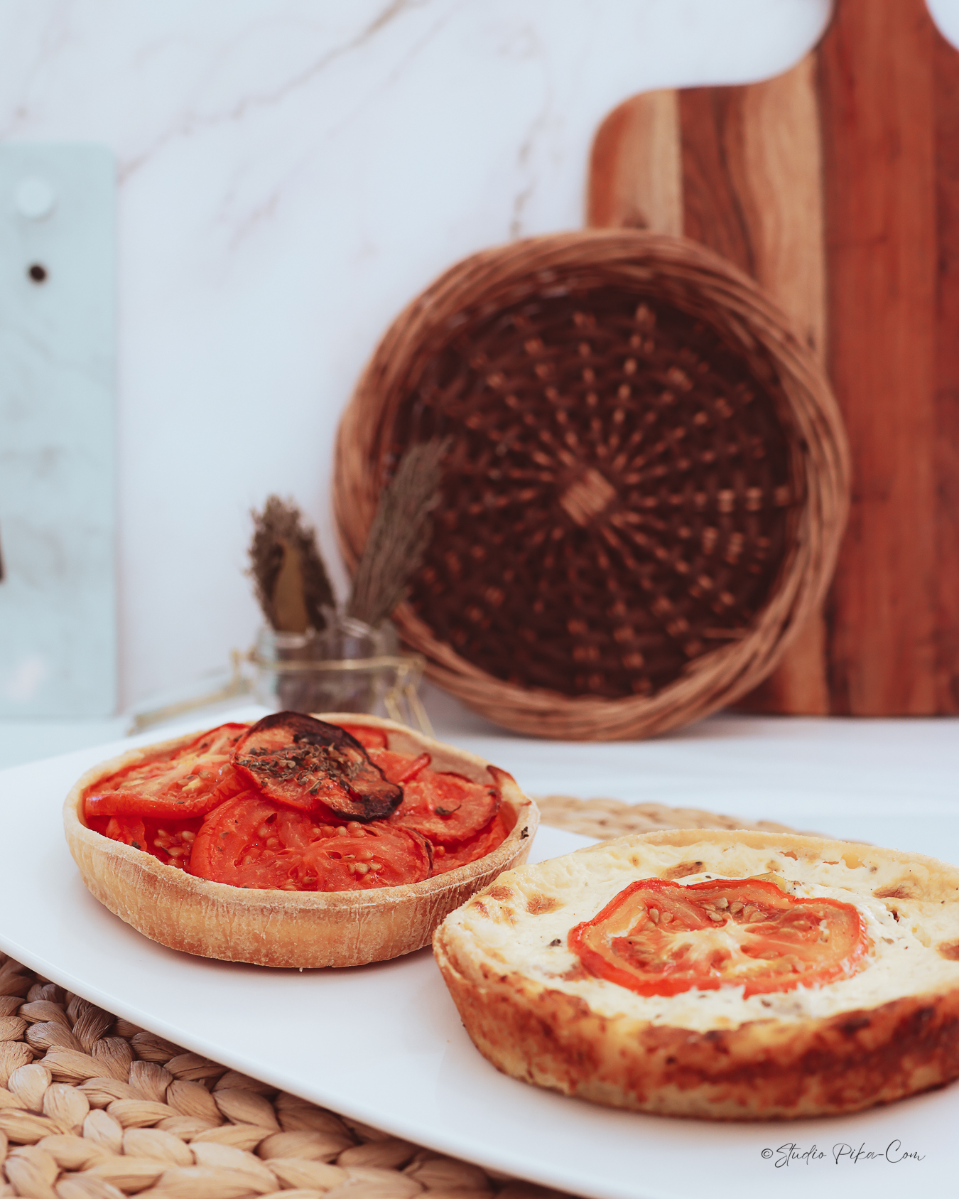 tartelettes à la tomate-quiche lorraine valras plage - traiteur valras plage